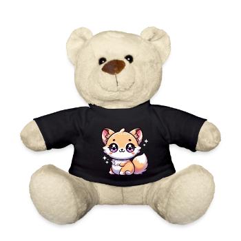 Super Cute Kawaii Baby Fox - Teddy - Schwarz - Vorne