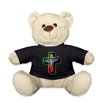 Jesus am Kreuz - Teddy - Schwarz - Vorne