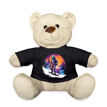 Snowboarding 80s - Teddy Bear - black - Front