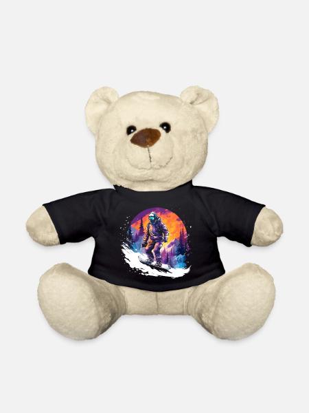 Snowboarding 80er Jahre - Teddy - Schwarz