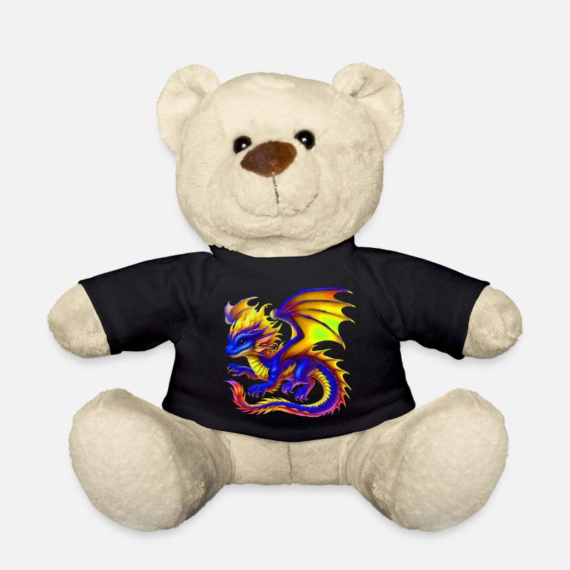 Drache - Teddy - Schwarz