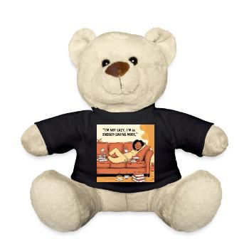 I´m not lazy i am in energy saving mode - Teddy - Schwarz - Vorne