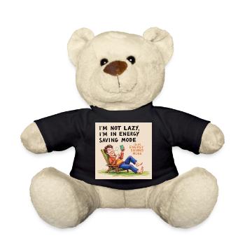 Ich bin nicht faul ich bin im Energiesparmodus - Teddy - Schwarz - Vorne