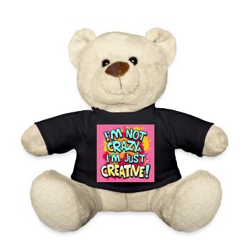 Je ne suis pas fou, je suis juste créatif - Nounours - noir - Devant
