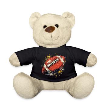 American Football Street Art - Teddy Bear - black - Front