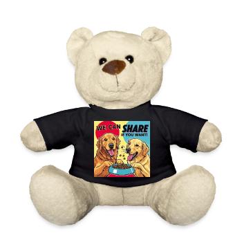 Comic Dogs - We Can Share If You Want - Teddy - Schwarz - Vorne