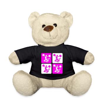 Conception de pom-pom girl - Nounours - noir - Devant