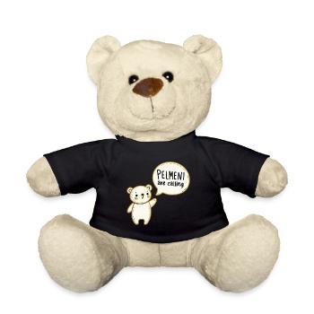 Pelmeni rufen süßer Bär Gold Geschenk - Teddy - Schwarz - Vorne