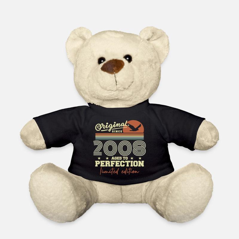 Original 2008 Retro 2008 Geburtstagsgeschenk 2008 - Teddy - Schwarz
