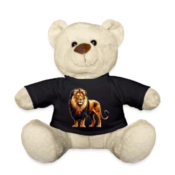 Lion - Teddy Bear - black - Front