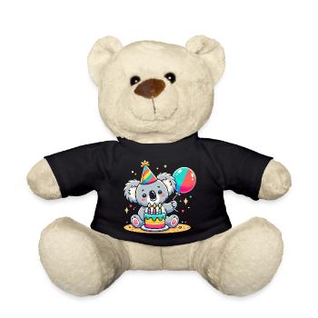 Koala Kid Celebrating Birthday - Teddy - Schwarz - Vorne