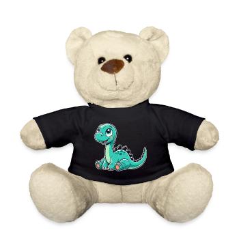 Apatosaurus Baby Cute Dinobaby Dino Gift - Teddy Bear - black - Front