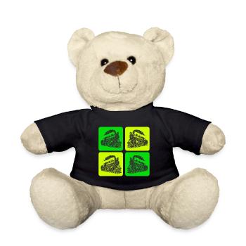 Dampflokomotive Retro Design - Teddy - Schwarz - Vorne