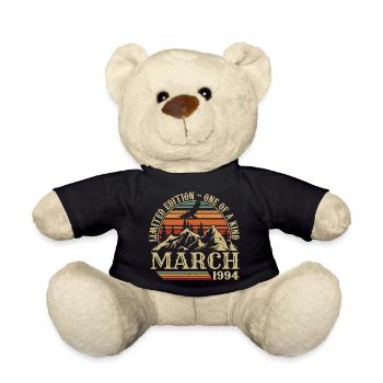 Geburtstagsgeschenk März 1994, geboren im März 1994 - Teddy - Schwarz - Vorne
