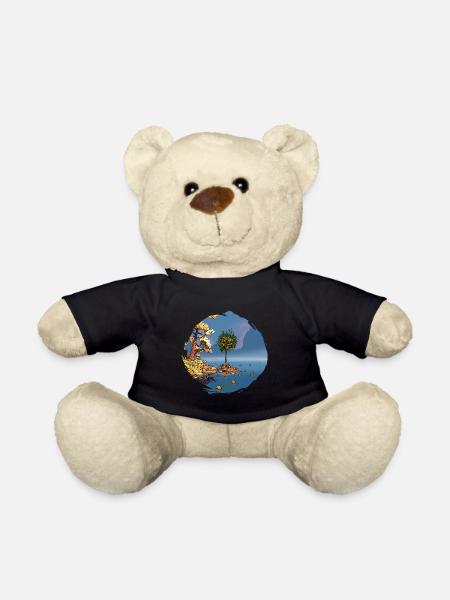 Der Orangenbaum der Insel – Surreale Illustration & Na - Teddy - Schwarz