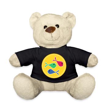 FISH. SARDINE. APRIL FOOL. SEA. OCEAN - Teddy Bear - black - Front