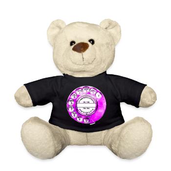 Vintage Rotary Telefon Wählscheibe Retro - Teddy - Schwarz - Vorne