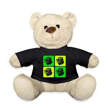 Hippo mit Sonnenbrille - Teddy - Schwarz - Vorne
