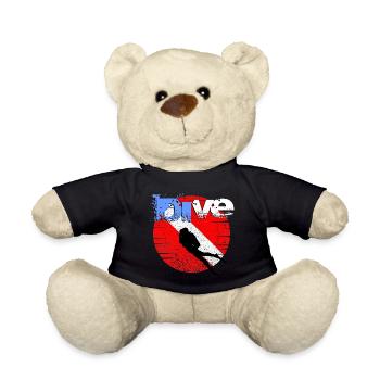 Drapeau de plongée américain - Nounours - noir - Devant