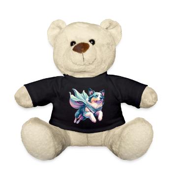 Super Dog Australian Shepherd Sheppie Gift - Teddy Bear - black - Front