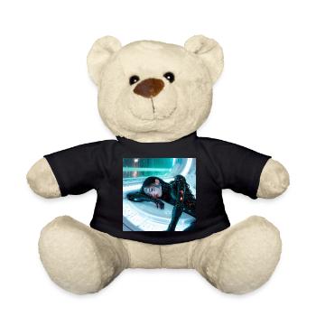 N-dless Nights: Sleeping cyberpunk girl - Teddy Bear - black - Front