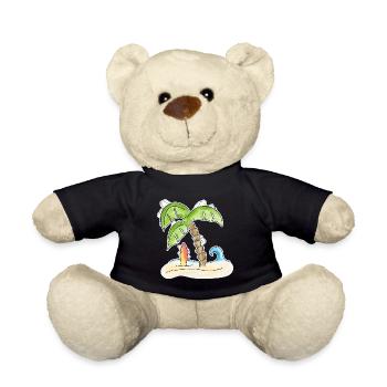 Surfbrett unter Palme - Teddy - Schwarz - Vorne