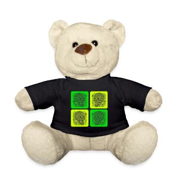 Colorful skull – Mexico Design - Teddy Bear - black - Front