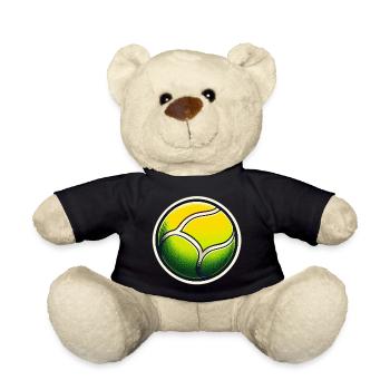 Balle de tennis Vert Jaune - Nounours - noir - Devant