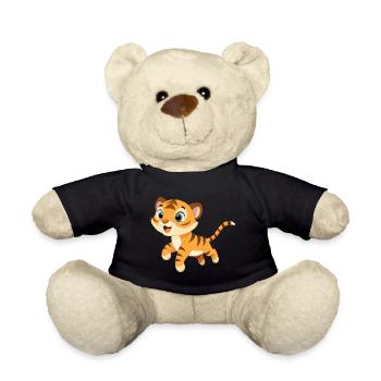 Baby Tiger Player with Big Eyes (v02) - Teddy Bear - black - Front