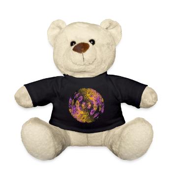rasterized football soccer colorized Circle - Teddy Bear - black - Front