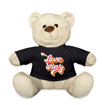 LGBTQ Pride Month - Liebe gewinnt - Teddy - Schwarz - Vorne