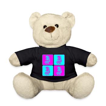 Magical Unicorn Pop Art - Teddy Bear - black - Front