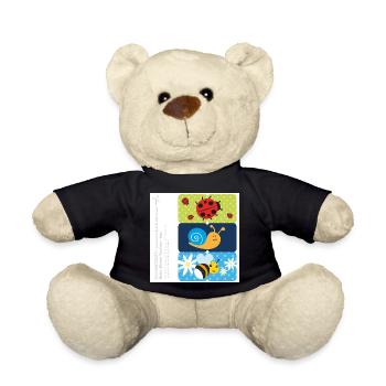 DIY - Schuhaufkleber - Kleine Tierchen - blau - Teddy - Schwarz - Vorne