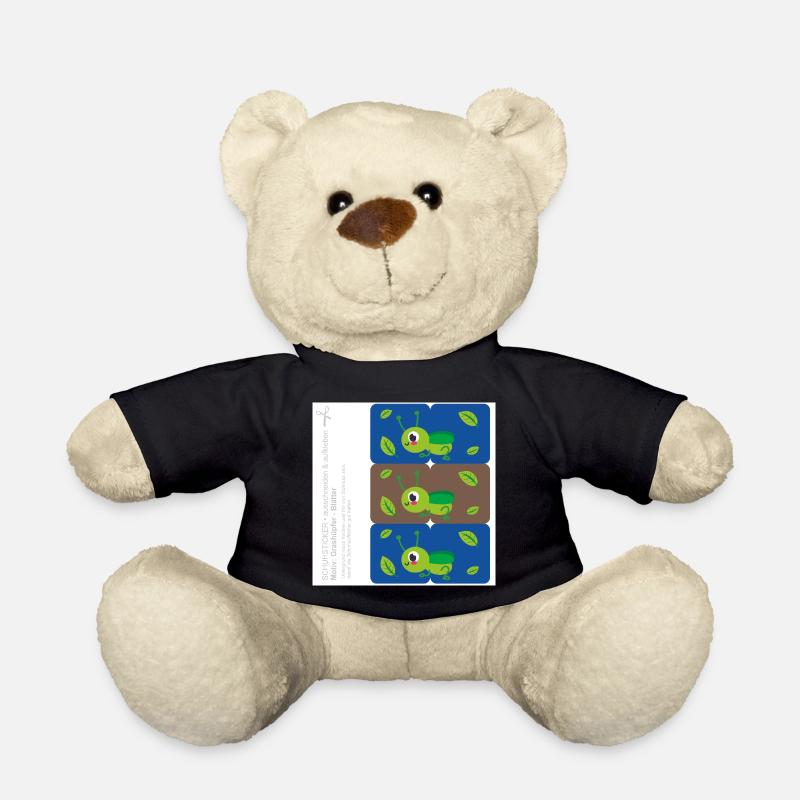 DIY - Schuhaufkleber Grashüpfer Blätter blau braun - Teddy - Schwarz