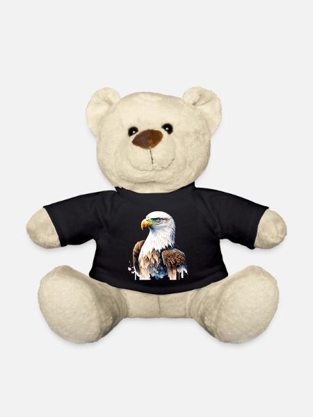 Majestätisches Adler-Porträt in Aquarell - Teddy - Schwarz