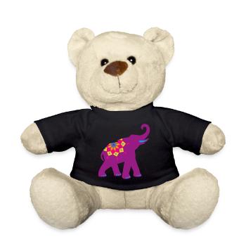 Yoga Meditation Mandala Indien Tierliebe Namaste - Teddy - Schwarz - Vorne