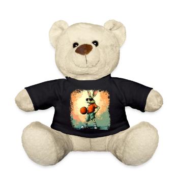 Lapin Basket-ball / Basketteur Lapin - Nounours - noir - Devant