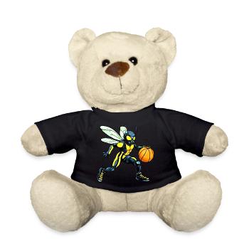 Joueur de basket-ball des Wasps / Basket-ball Guêpe - Nounours - noir - Devant
