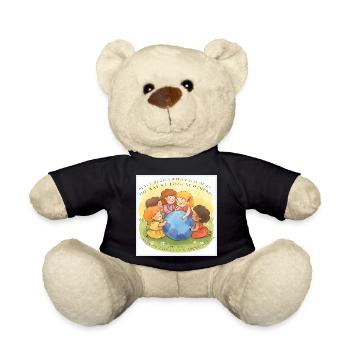 Peace begins with each of us - Teddy Bear - black - Front