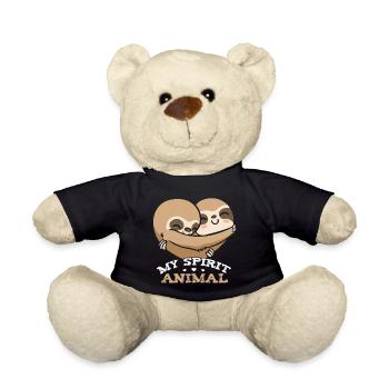 Sloth Is My Spirit Animal - Teddy Bear - black - Front