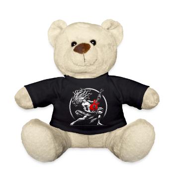 Mythischer Gitarrengott Illustration - Teddy - Schwarz - Vorne