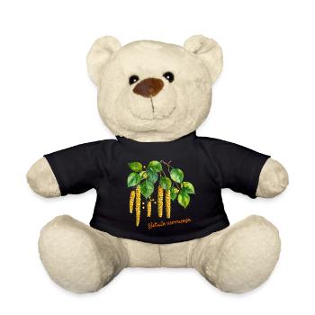 Betula verrucosa – Aquarell-Illustration - Teddy - Schwarz - Vorne