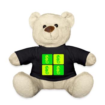Seepferdchen Meer Design - Teddy - Schwarz - Vorne