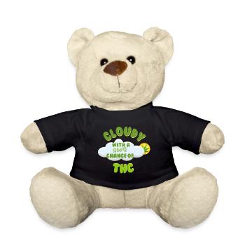 Wolkiges THC-Feier-Design - Teddy - Schwarz - Vorne