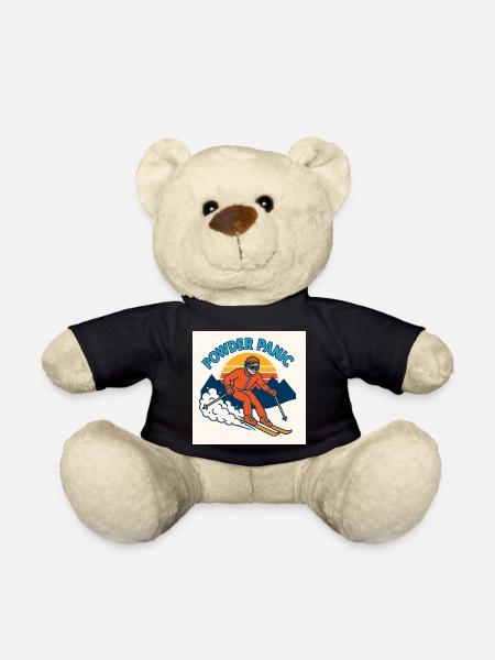 Powder Panic Retro Ski - Teddy - Schwarz
