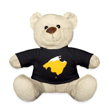 Mallorca Landkarte als Bier - Teddy - Schwarz - Vorne