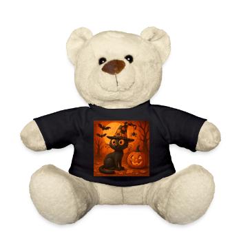 Cadeau de costume effrayant de chat d’Halloween - Nounours - noir - Devant