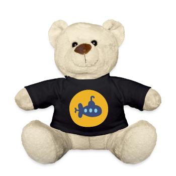 U-Boot Nautik maritim Kinder scandi Kreis Meer - Teddy - Schwarz - Vorne
