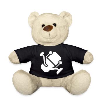 Weiße Angelrolle Silhouette - Teddy - Schwarz - Vorne