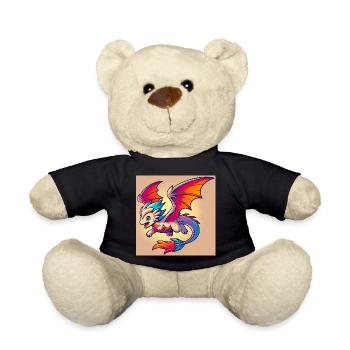 Drache - Teddy - Schwarz - Vorne